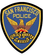 A san francisco police patch is shown.